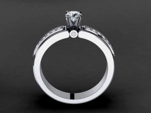 engagement ring model 007 3D Print Model