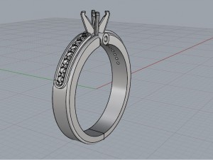 engagement ring model 007 3D-printmodel