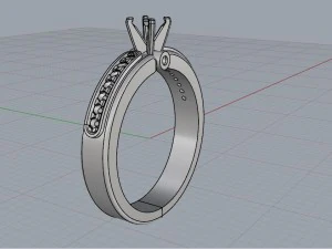 engagement ring model 007 3D Print Model