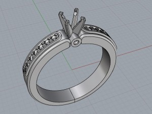 engagement ring model 007 3D-printmodel