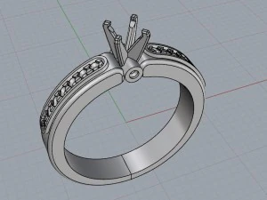 engagement ring model 007 3D Print Model