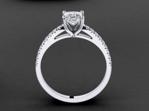 engagement princess diamond ring Modèles 3D en vedette