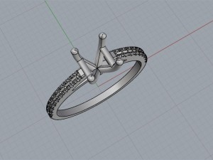 engagement princess diamond ring Modèles 3D en vedette