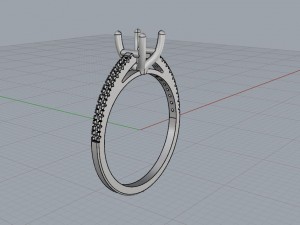engagement princess diamond ring Modèles 3D en vedette