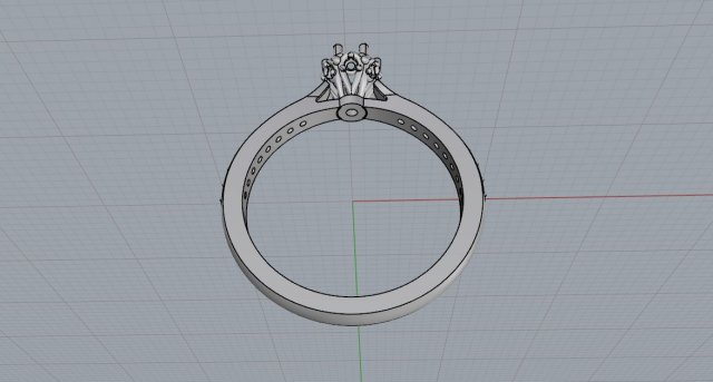 Download engagement ring round diamonds 3D Model