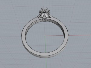 engagement ring round diamonds 3D-printmodel