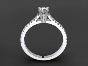 engagement ring v prong 3D Print Model