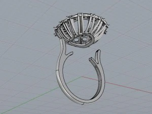 red sapphire cushion ring 3D Print Model