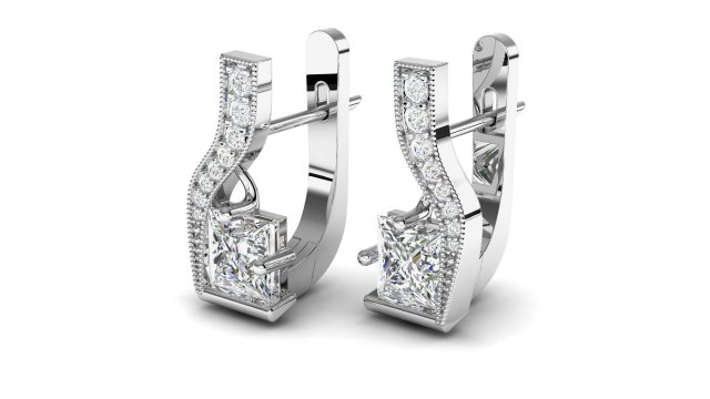 princess earring 3D प्रिंट मॉडल .c4d .max .obj .3ds .fbx .stl .blend 