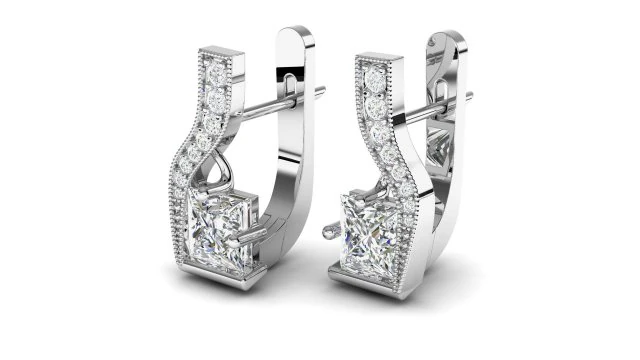 princess earring 3D Print Model .c4d .max .obj .3ds .fbx .stl .blend 