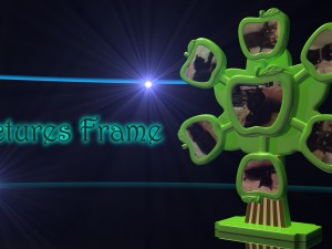 pictures frame animated Modelo 3D