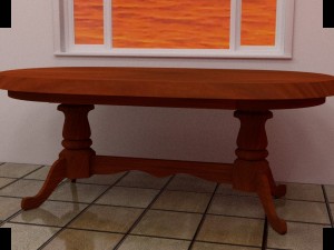 woden table Modelo 3D
