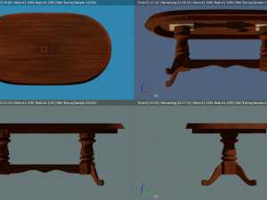 woden table 3D Model