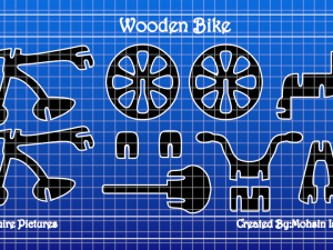 tiny wooden bike 3D Model
