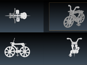 tiny wooden bike 3D Model