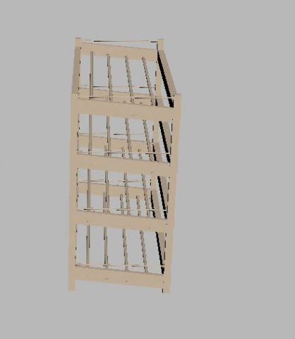 wood shoe rack 3D Model .c4d .max .obj .3ds .fbx .stl .blend 