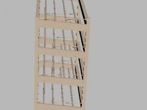 wood shoe rack 3D Model