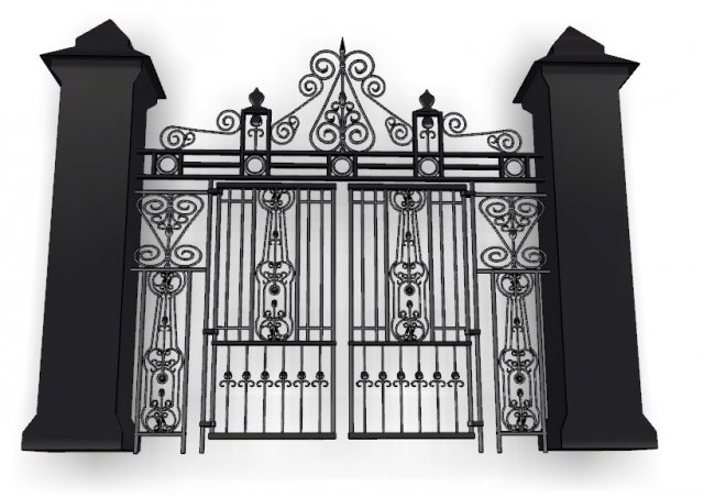 gate Modello 3D .c4d .max .obj .3ds .fbx .stl .blend 