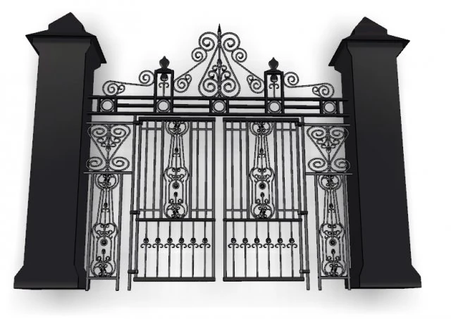 gate 3D Model .c4d .max .obj .3ds .fbx .stl .blend 