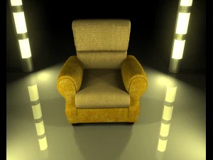 팔걸이 의자 3D 모델