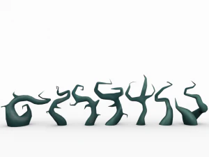 griezelige toonbomen 3D Model