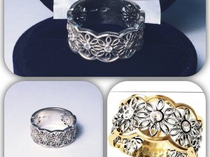 ring with flowers 3D 模型