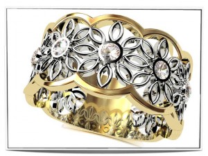 ring with flowers 3D मॉडल