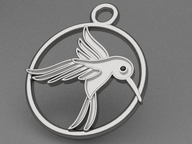 pendant colibri 3D-Modell .c4d .max .obj .3ds .fbx .stl .blend 