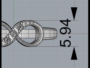 infinity ring with gems 3D Model