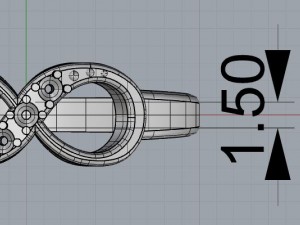 infinity ring with gems 3D Model