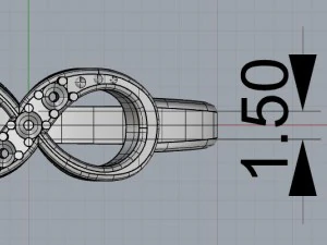 infinity ring with gems 3D Model