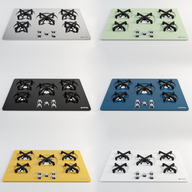 smeg p755 cooking plate 3D Model .c4d .max .obj .3ds .fbx .stl .blend 