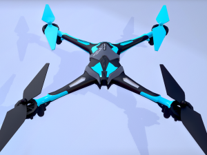 low poly quadrocopters - galaxy visitor 3D 모델