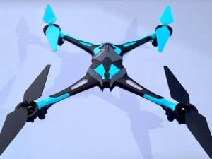 low poly quadrocopters - galaxy visitor 3D Model