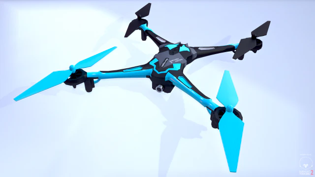 low poly quadrocopters - galaxy visitor 3D Model .c4d .max .obj .3ds .fbx .stl .blend 