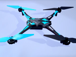 low poly quadrocopters - galaxy visitor 3D Model
