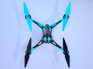 low poly quadrocopters - galaxy visitor 3D 모델