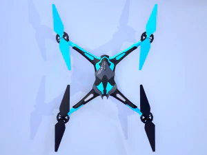 low poly quadrocopters - galaxy visitor 3D Model