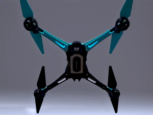 low poly quadrocopters - galaxy visitor 3D Model