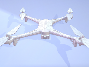 low poly quadrocopters - galaxy visitor 3D 모델