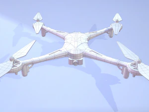 low poly quadrocopters - galaxy visitor 3D Model