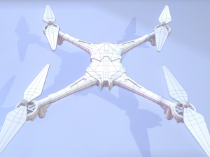 low poly quadrocopters - galaxy visitor 3D 모델