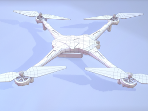 low poly quadrocopters - galaxy visitor 3D 모델