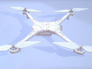 low poly quadrocopters - galaxy visitor 3D Model