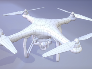 quadrocopters - phantom low poly 3D-Modell