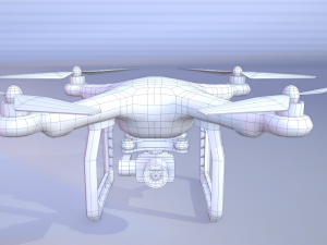 quadrocopters - phantom low poly 3D-Modell