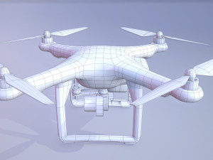quadrocopters - phantom low poly 3D-Modell