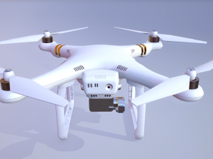 quadrocopters - phantom low poly 3D-Modell