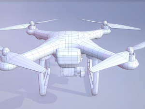 quadrocopters - phantom low poly 3D-Modell