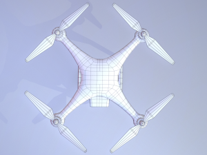 quadrocopters - phantom low poly 3D-Modell